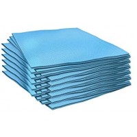 Safe-Dent- Patient Bibs, 2 ply tissue/1 ply plastic, 13"x 18",  BLUE,  500 pcs box